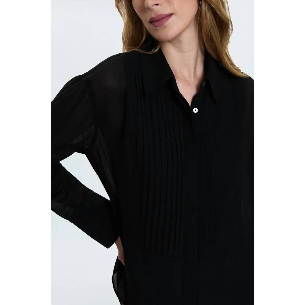 NEW PISTOLA charlotte button down shirt in noir - Picture 4 of 6